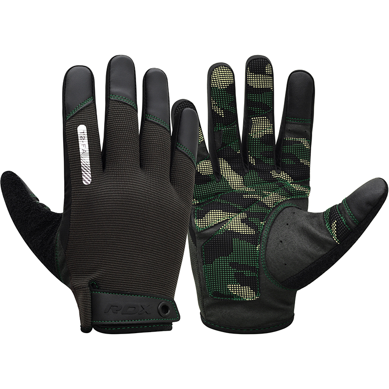 RDX T2 Touch Screen Friendly Full Finger Gym Gloves-Army Green -M