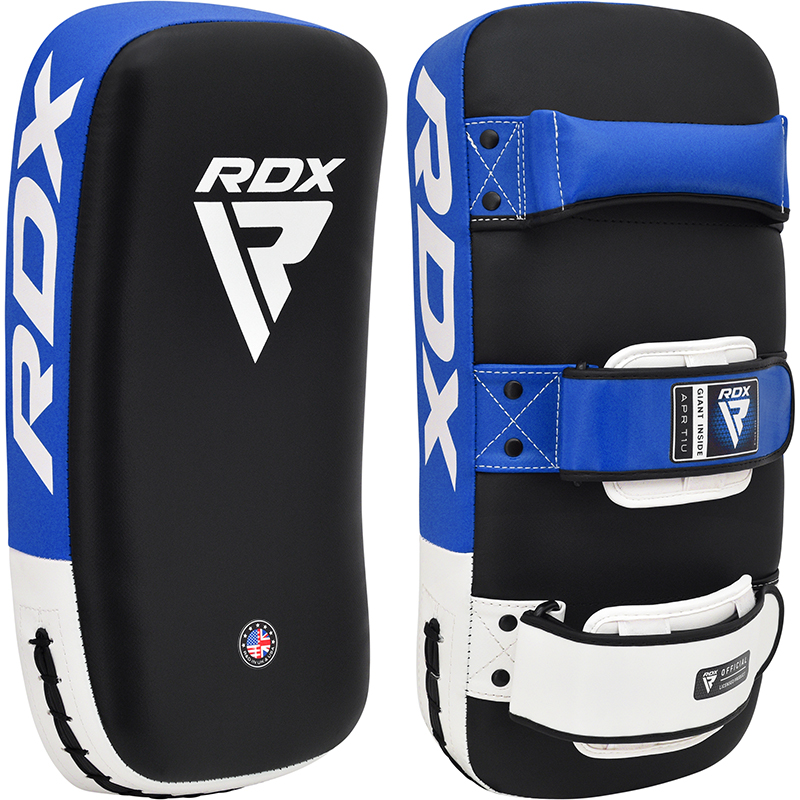 RDX T1 Gekrümmte Unterarmpratze Blau PU Leder