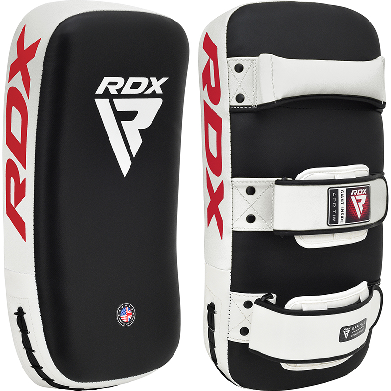 RDX T1 Curved Thai Kick Pad-White-Pair