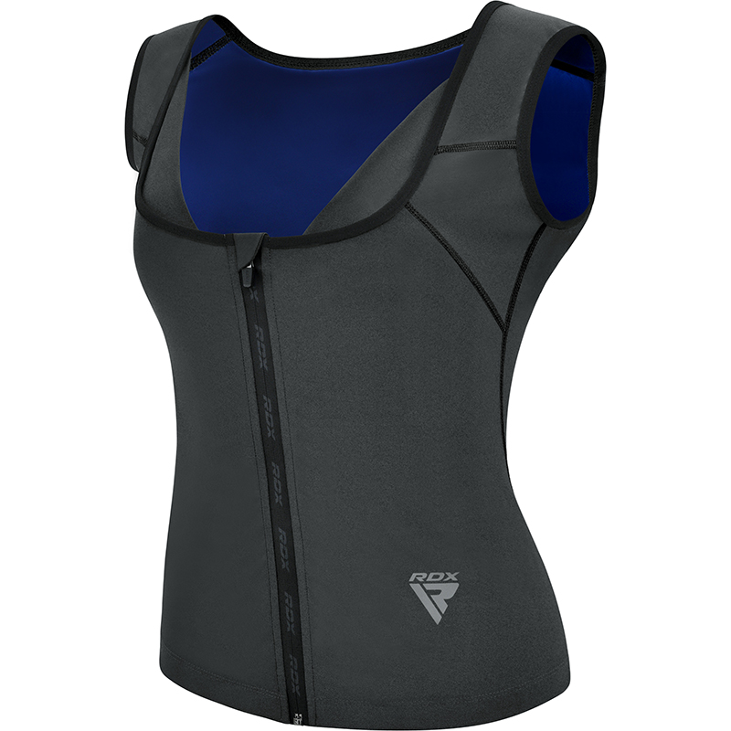RDX W2 Women Sweat Vest With Zipper Grey M