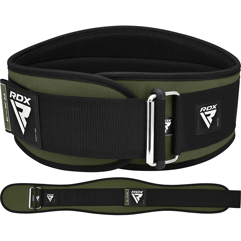 RDX X3 Army Green Weight Lifting Neoprene Gym Belt Small