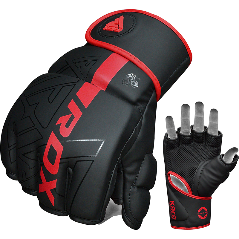 RDX F6 KARA MMA Grappling Gloves-Red-S