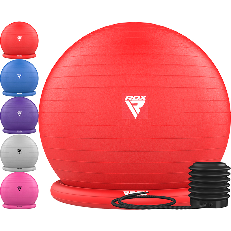 RDX B2 Inflatable Yoga Ball With Anti-Slip Base, Resistance Tubes & Air Pump