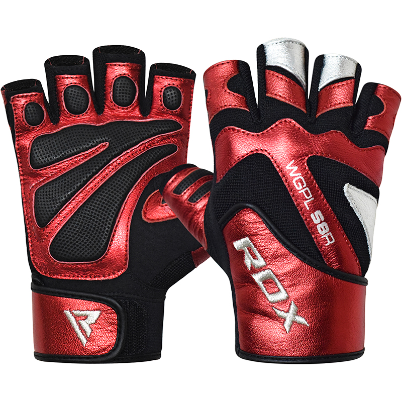 RDX S8 Bold Extra Small Red Leather Gym Gloves