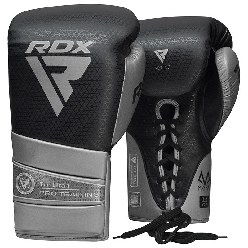 RDX L1 Mark Pro Treinamento Luvas De Boxe 12oz Prata Super Skin