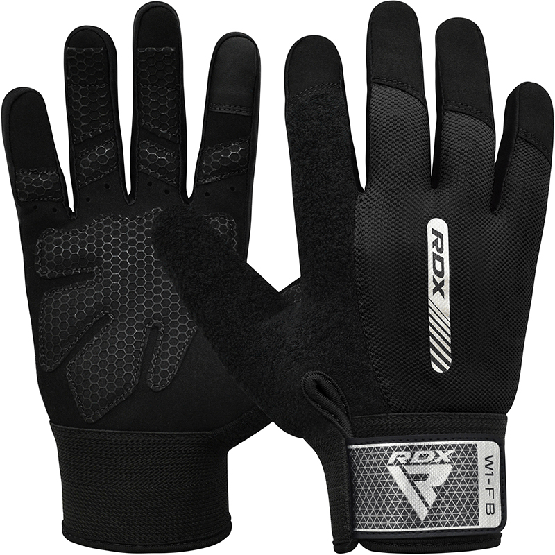 RDX W1 Full Finger Gym Gloves-Black-M