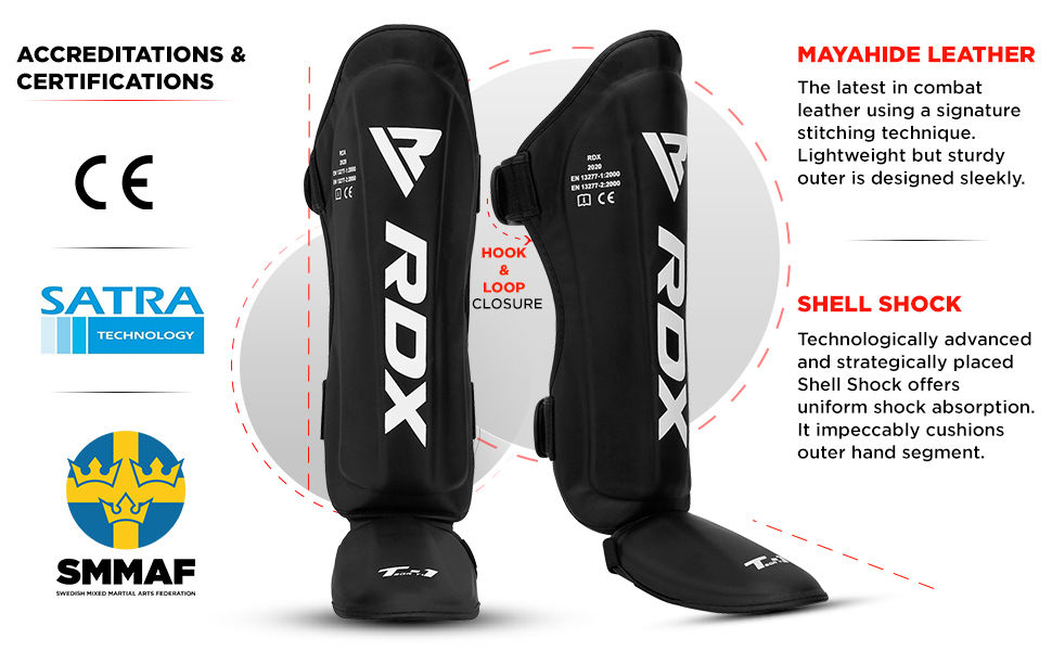 RDX T1 Black Shin Instep Guards RDX® Sports UK