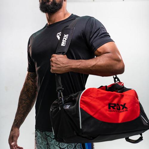 RDX R1 Gym Kit Duffle Bag - Backpack Straps & Shoes Compartment Red ...