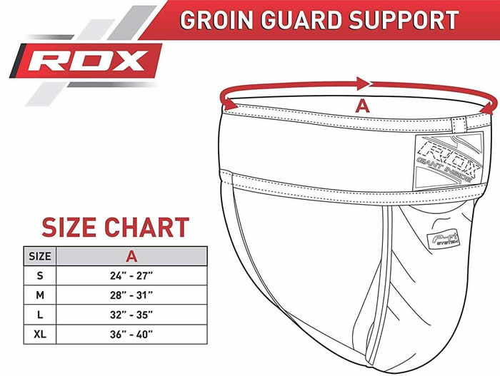 Groin Protector Size Chart
