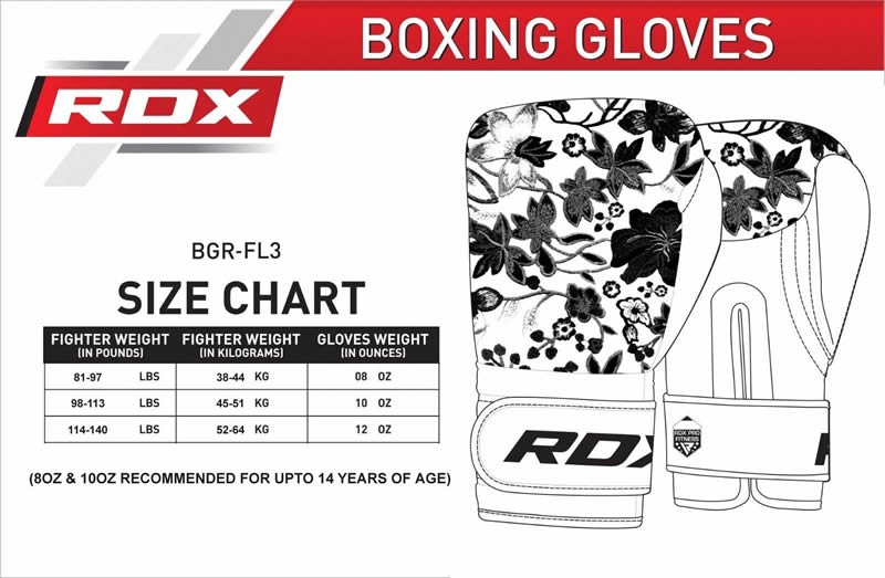 RDX Women Boxing Gloves for Training Muay Thai Flora Skin Ladies Mitts for Fighting Focus Pads and Double End Ball Punching Kickboxing /& Sparring Good for Punch Bag